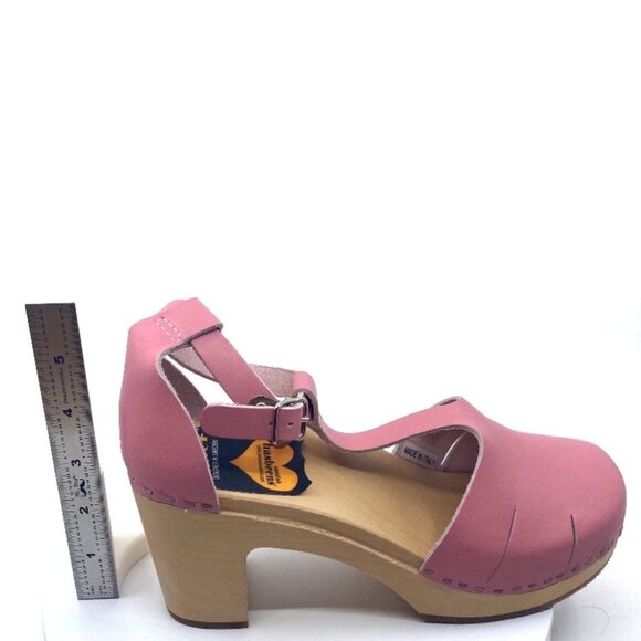 Swedish Hasbeens Baskemolla Toffel T-Strap Sandal, EU 39, Bubble Gum Pink - Picture 15 of 16